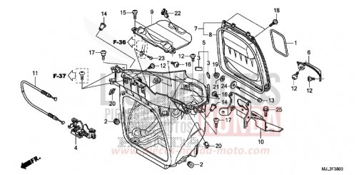 COMPARTIMENT A BAGAGES NC750XDE de 2014